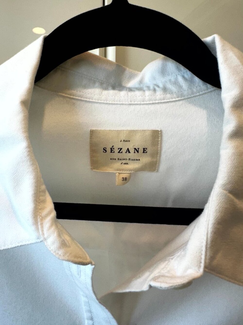 Sezane - Tomboy Button Down Shirt - White - Size 38 - Picture 6 of 11
